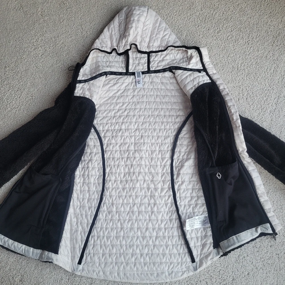 Victoria's Secret VSX Black and White Sport Jacket Hooded XS - Picture 12 of 14
